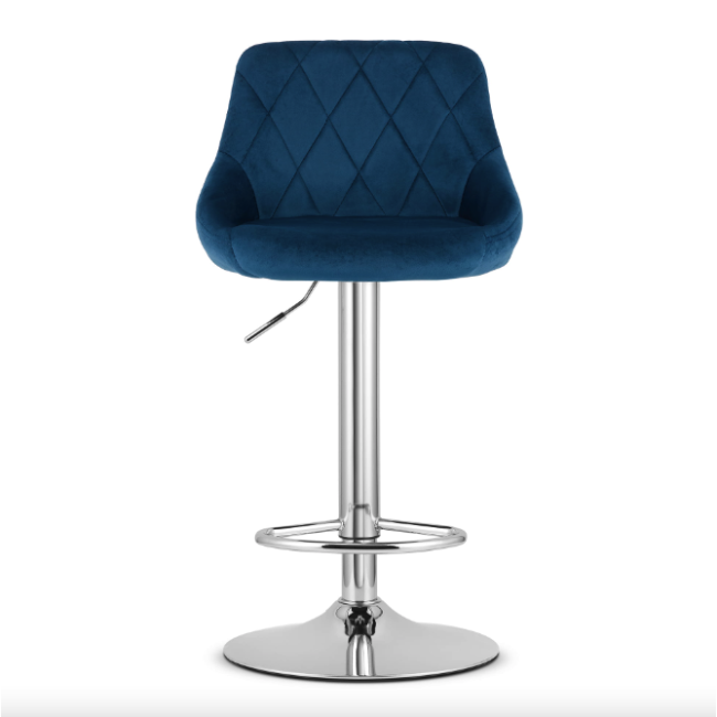 Барный стул Leobert Kast со спинкой темно-синий