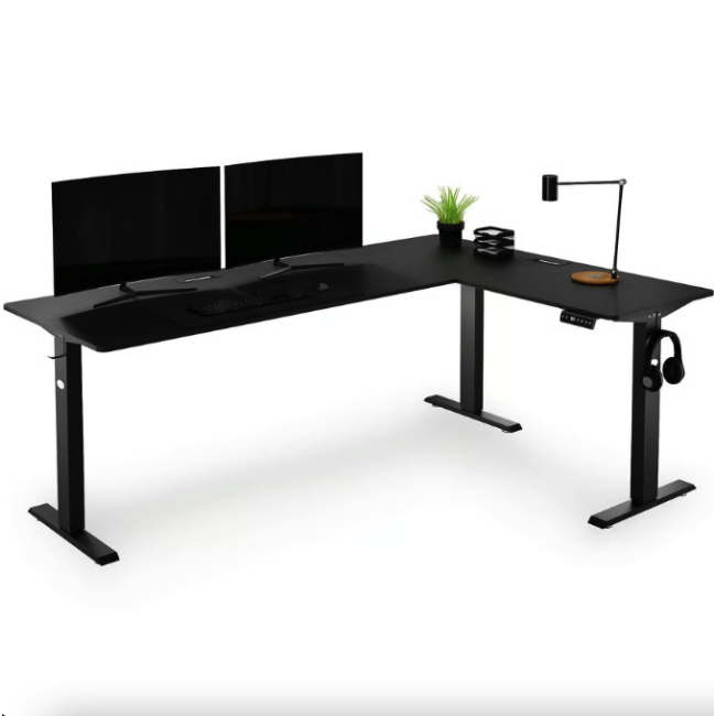 Компьютерный угловой стол Di Volio Trani с регулируемой высотой черный