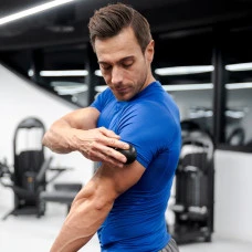 Масажний м'яч Gymtek 63 мм подвійний чорний