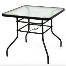 Садовый стол Costway Jupiter стеклянный