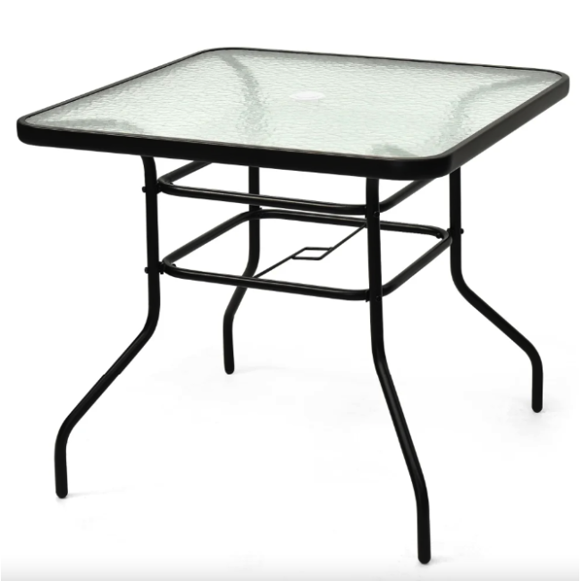 Садовый стол Costway Jupiter стеклянный