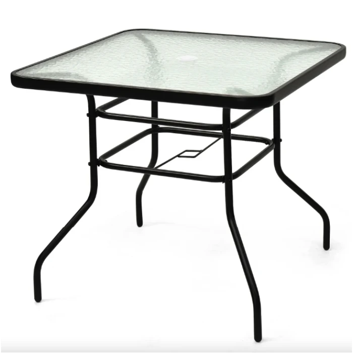 Садовый стол Costway Jupiter стеклянный
