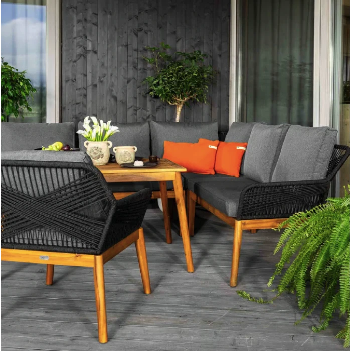 Комплект садовой мебели Di Volio Albenga черный