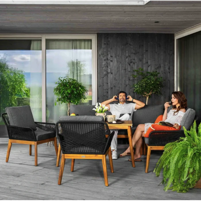 Комплект садовой мебели Di Volio Albenga черный