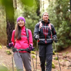 Трекинговые палки Outtec карбоновые 3-х секционные 65-135см Anti-shock