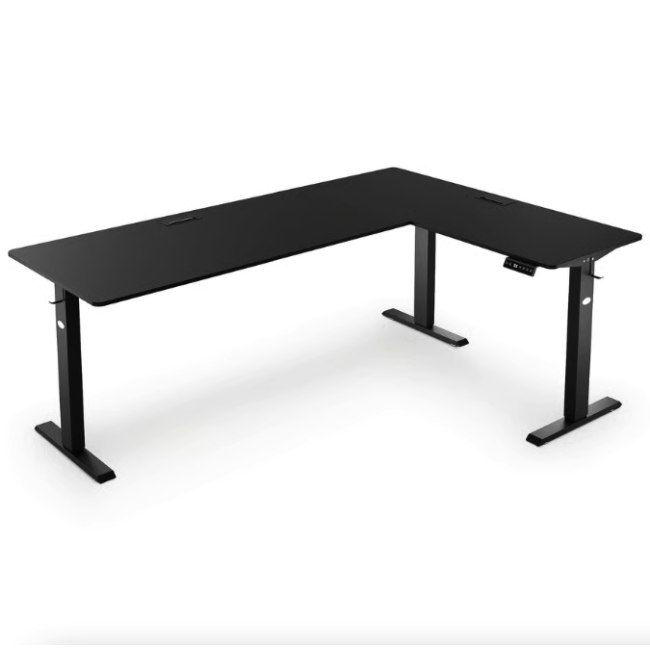 Компьютерный угловой стол Di Volio Trani с регулируемой высотой черный