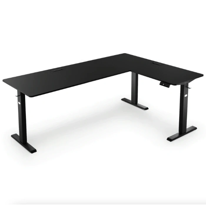 Компьютерный угловой стол Di Volio Trani с регулируемой высотой черный