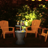 Стол-холодильник Costway Curver с регулируемой высотой 30L коричневый