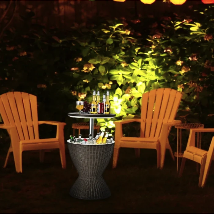 Стол-холодильник Costway Curver с регулируемой высотой 30L коричневый