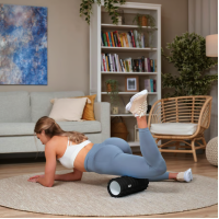 Роллер массажер (валик, ролик) Hop-Sport EVA 33см HS-A033YG черный