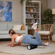 Роллер масажер (валик, ролик) Hop-Sport EVA 33см HS-A033YG чорний