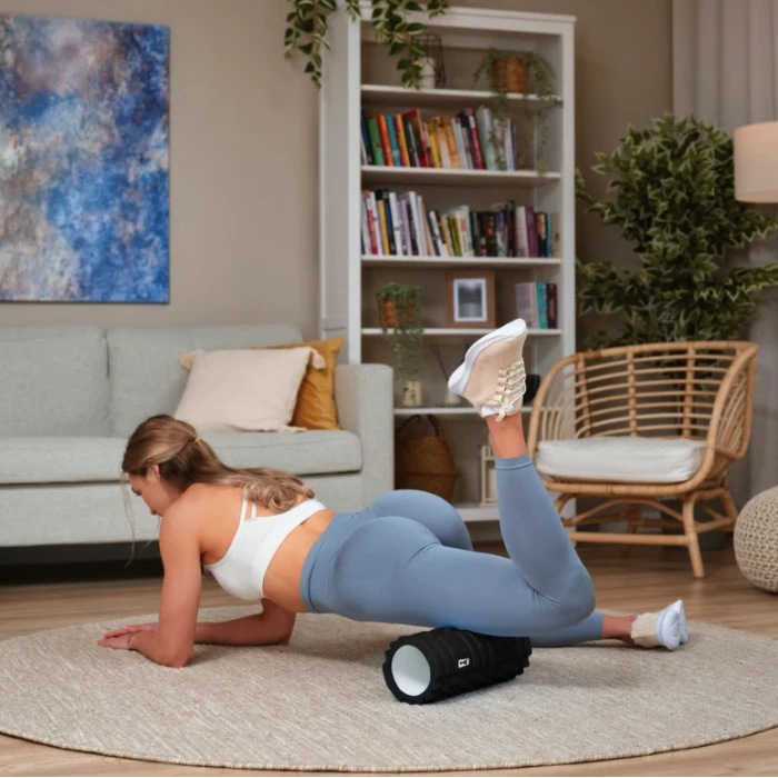 Роллер масажер (валик, ролик) Hop-Sport EVA 33см HS-A033YG чорний