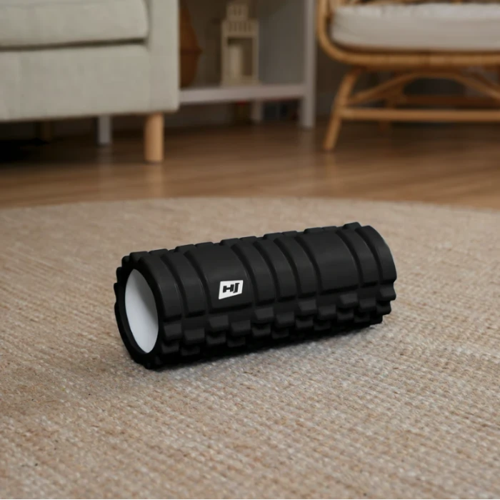 Роллер масажер (валик, ролик) Hop-Sport EVA 33см HS-A033YG чорний