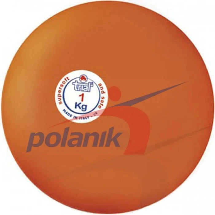 Мяч резиновый TRIAL супер мягкий 1 кг оранжевый