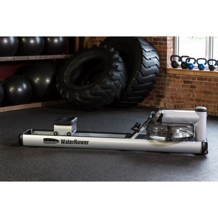 Гребной водный тренажер WaterRower M1 LoRise S4 Aluminum серый
