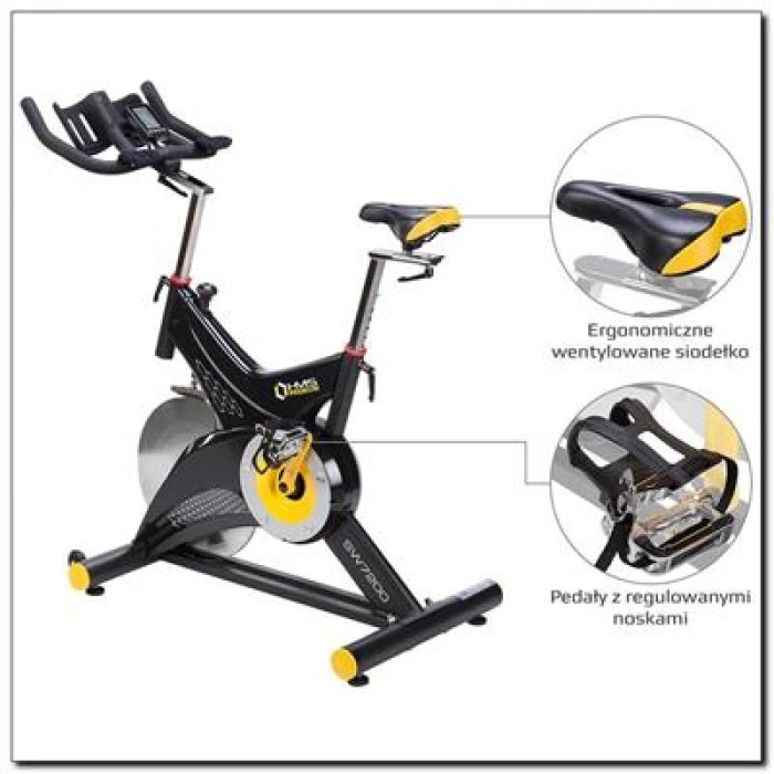 Велотренажер спиннинговый HMS SW7200 – черно-желтый