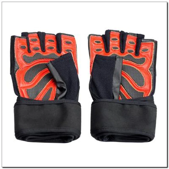 Фитнес-рукавицы мужские RST01 HMS – черно-красные/размер S