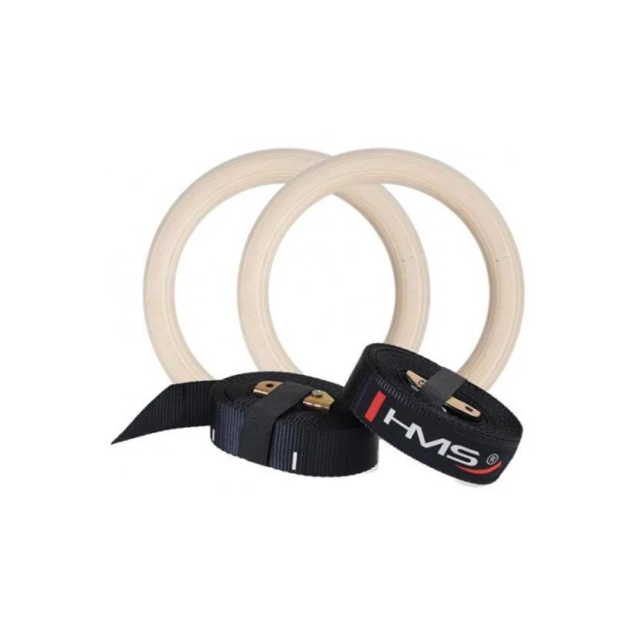 Деревянные гимнастические кольца TX07 HMS – 2 шт.
