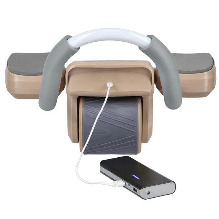 Колесо для тренировки мышц пресса HMS KA08 с LCD дисплеем и зарядкой, коричневое.