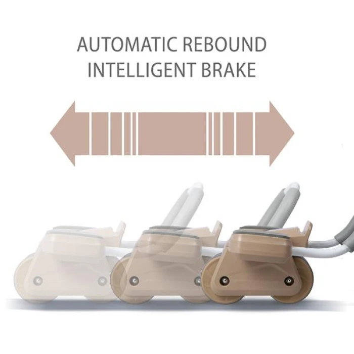 Колесо для тренировки мышц пресса HMS KA08 с LCD дисплеем и зарядкой, коричневое.