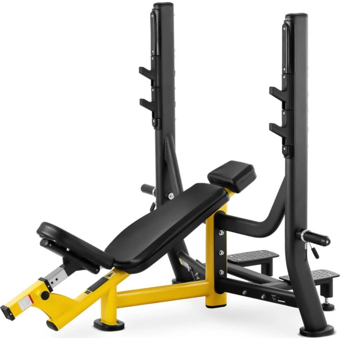 Похила лава Gymrex для штанги чорно-жовта