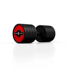 Гантель стальная прорезиненная Marbo Sport 40 кг красная