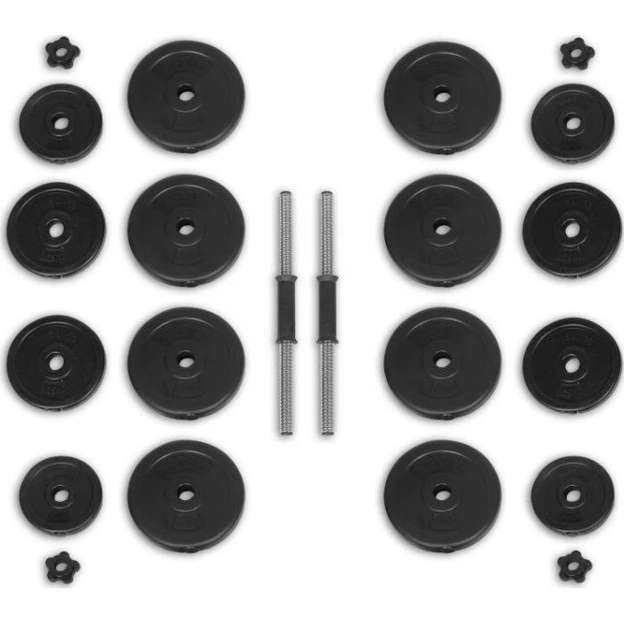 Гантелі Physionics бітумні 2 х 15 кг