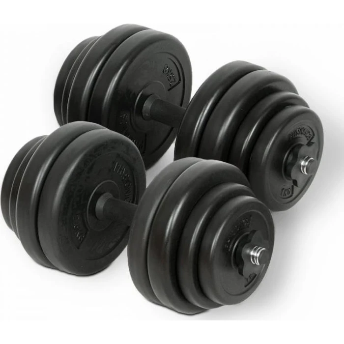 Гантелі Physionics бітумні 2 х 15 кг