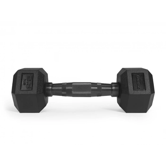 Гантель Zipro Hex прорезиненная 1 х 2,5 кг.