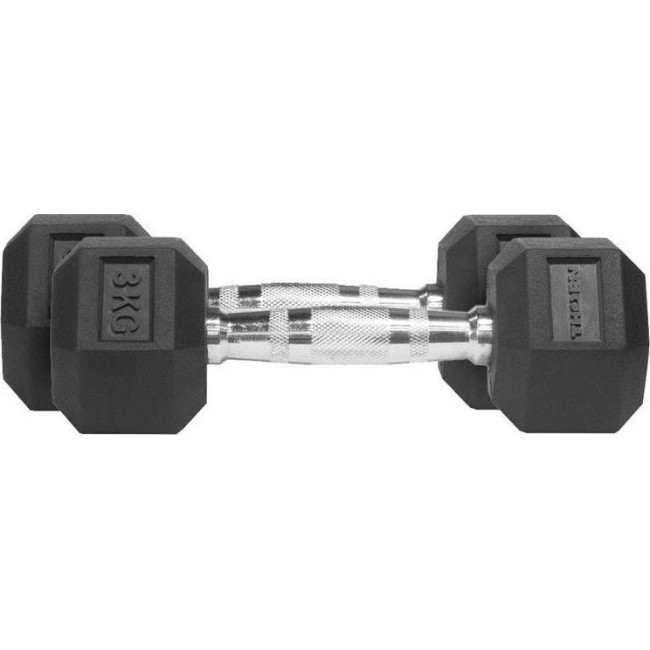 Гантели прорезиненные Thorn+Fit Hex, 2 х 3 кг
