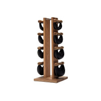 Гантелі з підставкою NOHrD SwingBel Tower 2-8 Kg Set Oak Oak Leather