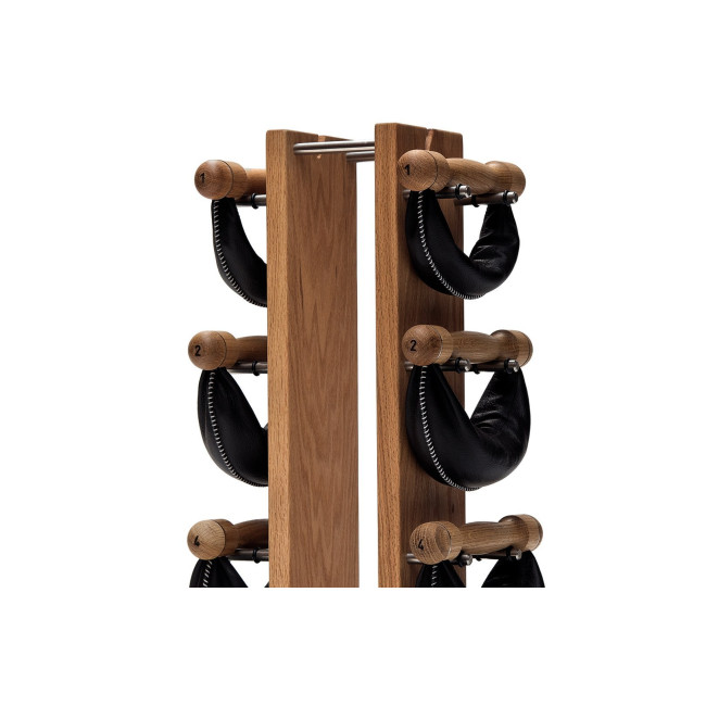 Гантели с подставкой NOHrD SwingBel Tower 2-8 Kg Set Oak Oak Leather