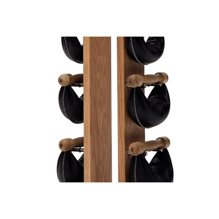Гантели с подставкой NOHrD SwingBel Tower 2-8 Kg Set Oak Oak Leather