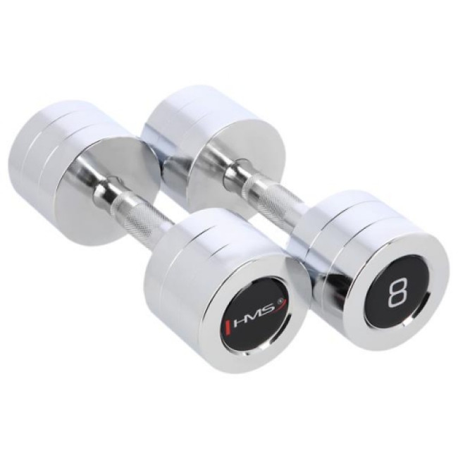 Гантели хромированные HMS CHD08 2 x 8 кг