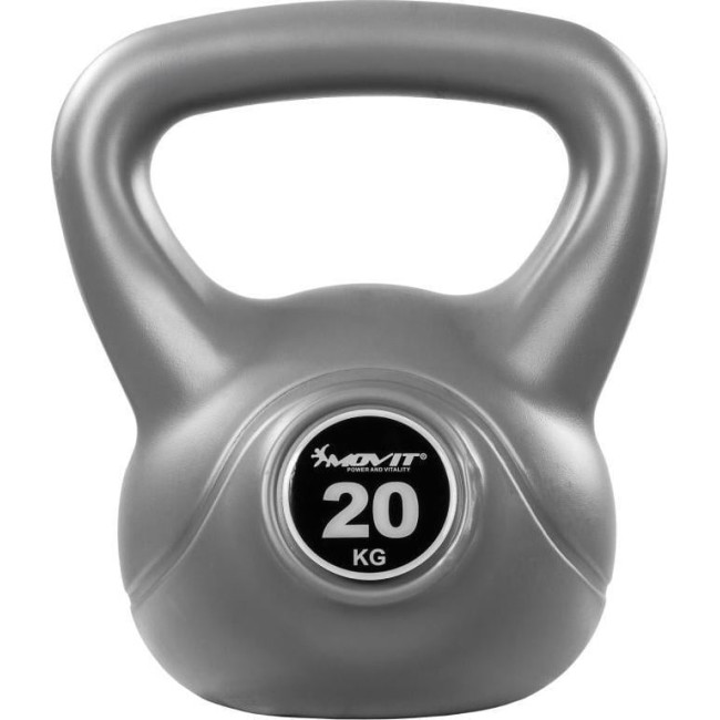 Гиря Movit Kettlebell Dumbbell 20 кг серая