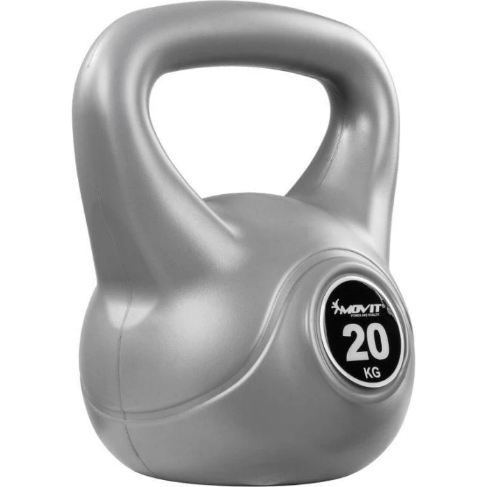 Гиря Movit Kettlebell Dumbbell 20 кг, сіра