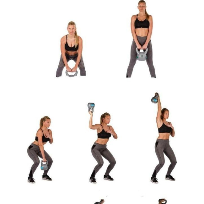 Гиря Movit Kettlebell Dumbbell 20 кг серая