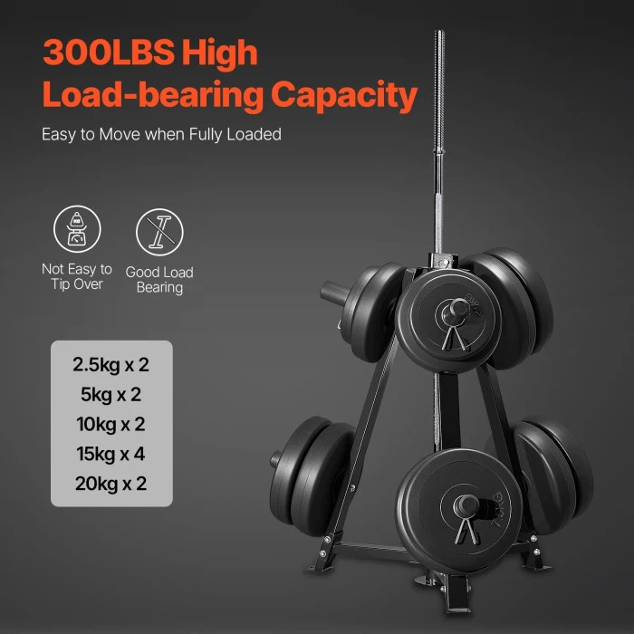 Стойка для штанг VEVOR, черный