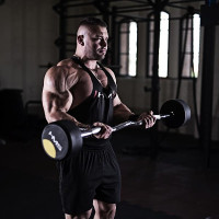 Штанга изогнутая с резиновым покрытием 20 кг. HMS GSL-20