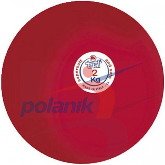 Мяч резиновый TRIAL супермягкий 2 кг красный