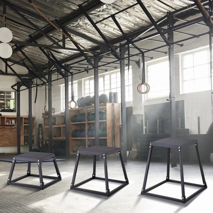 Плиометрический бокс VEVOR 30,5 – 45,8 – 60,9 см, черный