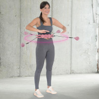 Набор обруч с весом HMS HHW01 розовый + пояс HMS BR163 красный