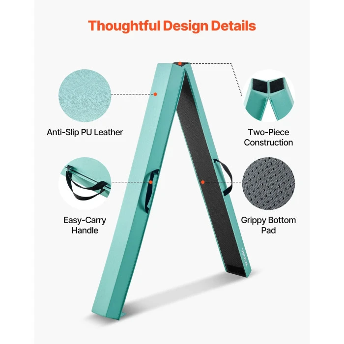 Детская гимнастическая балка VEVOR SWS8EVAPU 2,35 мятно-зеленый.