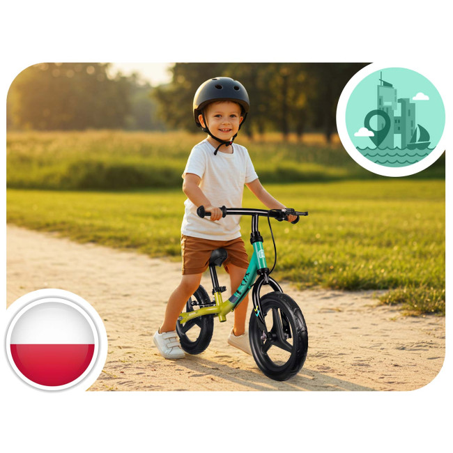 Биговел Ricokids Fun Adventure 12" черно-зеленый
