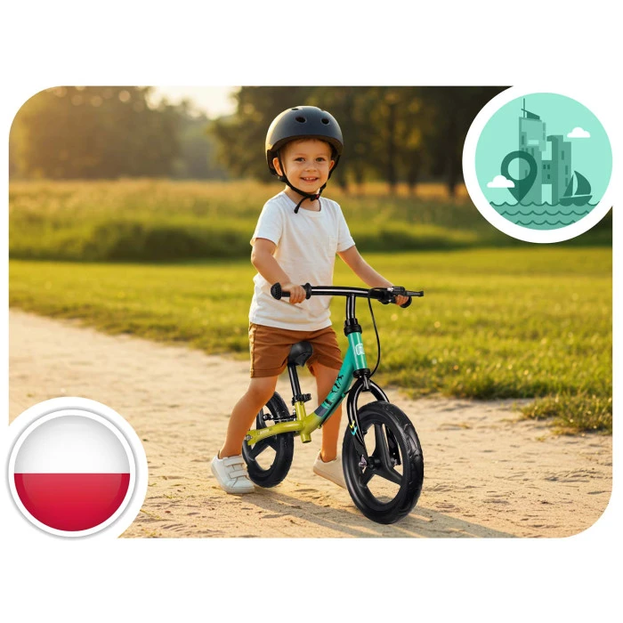 Біговел Ricokids Fun Adventure 12" чорно-зелений