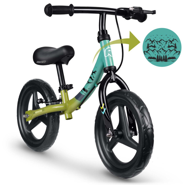 Биговел Ricokids Fun Adventure 12" черно-зеленый