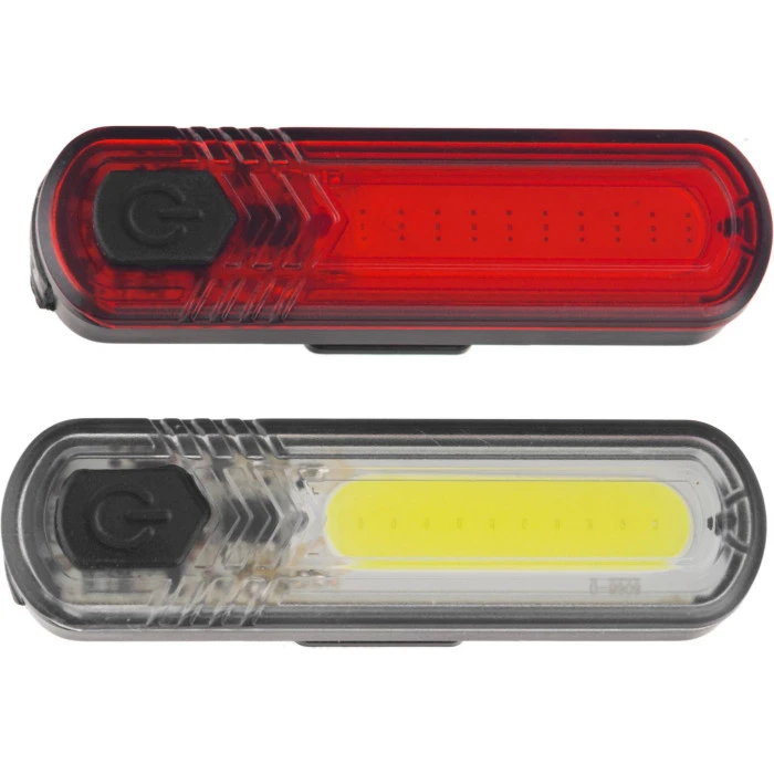 Комплект ламп TWIN PLUS передній 60лм 10 діодів + задній 30лм 10 діодів, USB, JY-6056