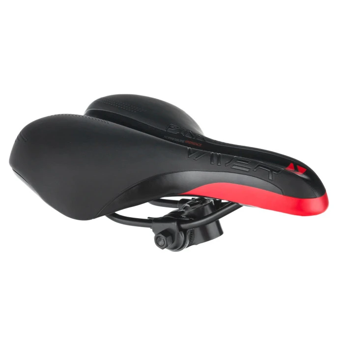 Сідло VADER VD1152G MTB чорно-червоне + хомут