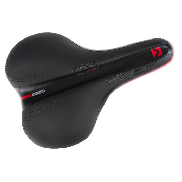 Сідло VADER VD1152G MTB чорно-червоне + хомут