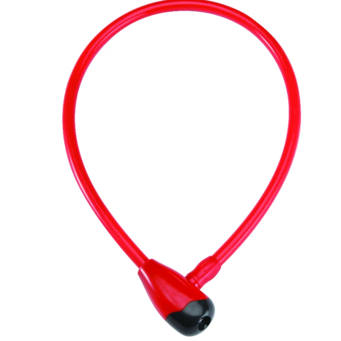 Замок велосипедный 12x800мм, красный